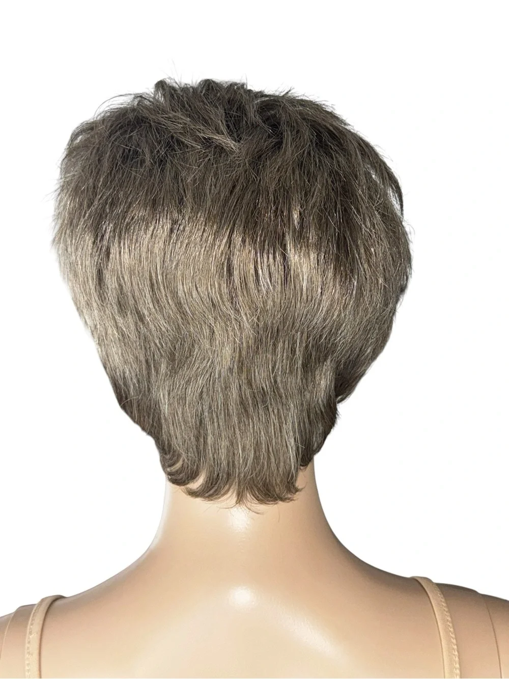 ⁠Paula Young Pixie Wig A5425 Ash Brown Gray 38A Cosplay Halloween Dress Up